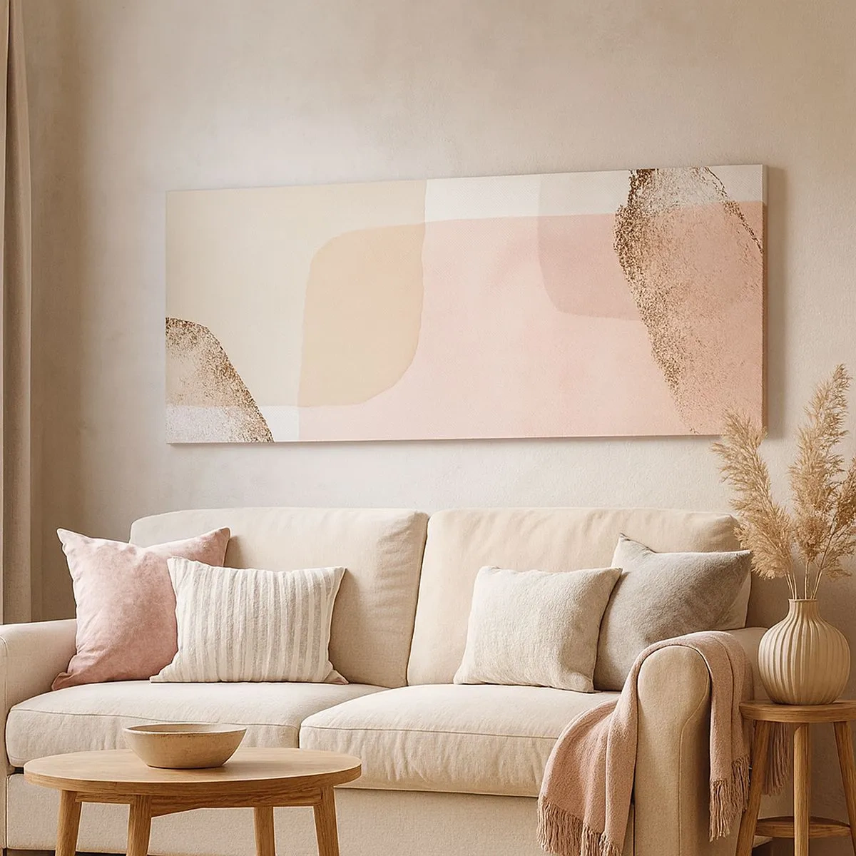 Lærredstryk - Billede på lærred - Et kig gennem farver - 100x40 cm