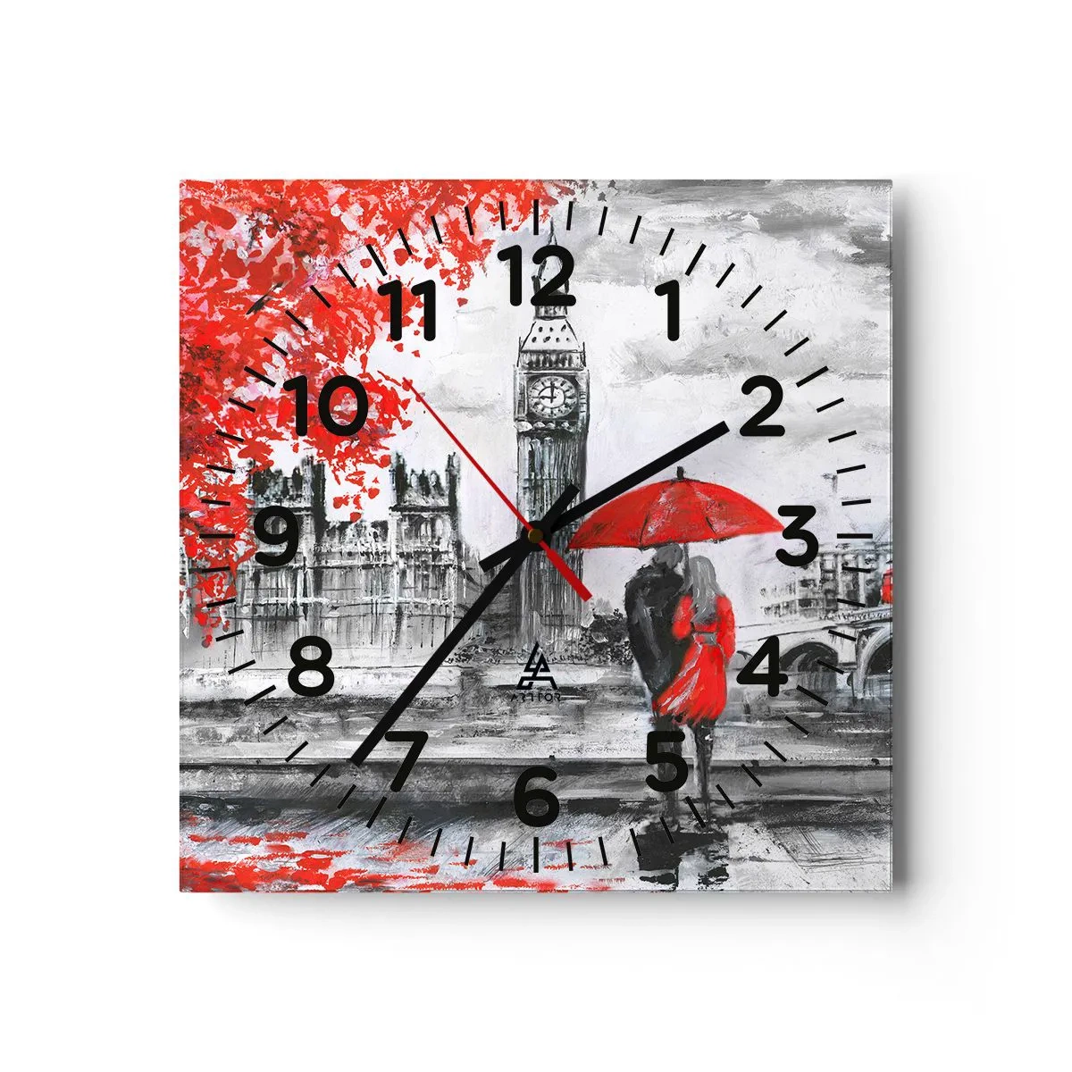 Vægur, Uret - Forelsket i London - 30x30 cm