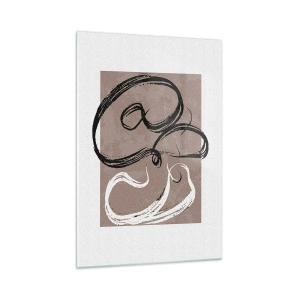 Billede på glas - Komposition - en søgen efter fuldstændighed - 70x100 cm