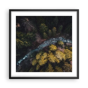 Plakat i sort ramme - Hurtigt, stadig hurtigere - 50x50 cm