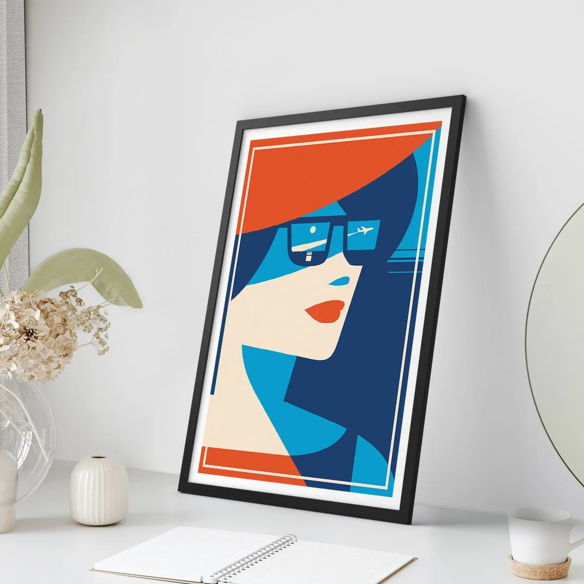 Plakat i sort ramme - Ferierejse - 50x70cm - Ferie rejse - Moderne vægdekoration til stue og soveværelse ARTTOR