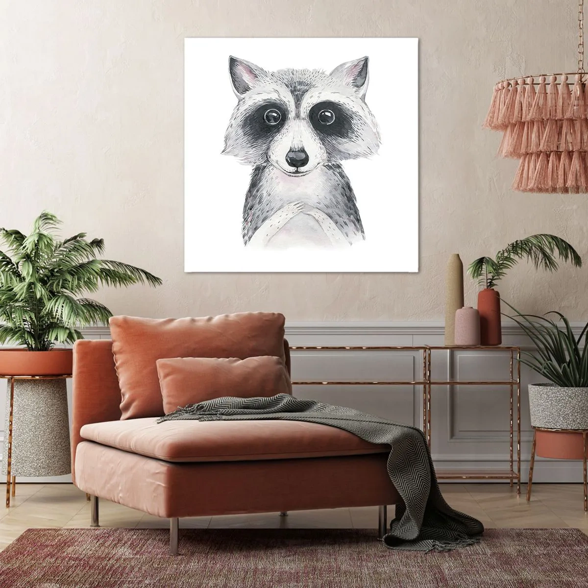 Lærredstryk - Billede på lærred - Et øjeblik til at trække på skuldrene - 70x70 cm