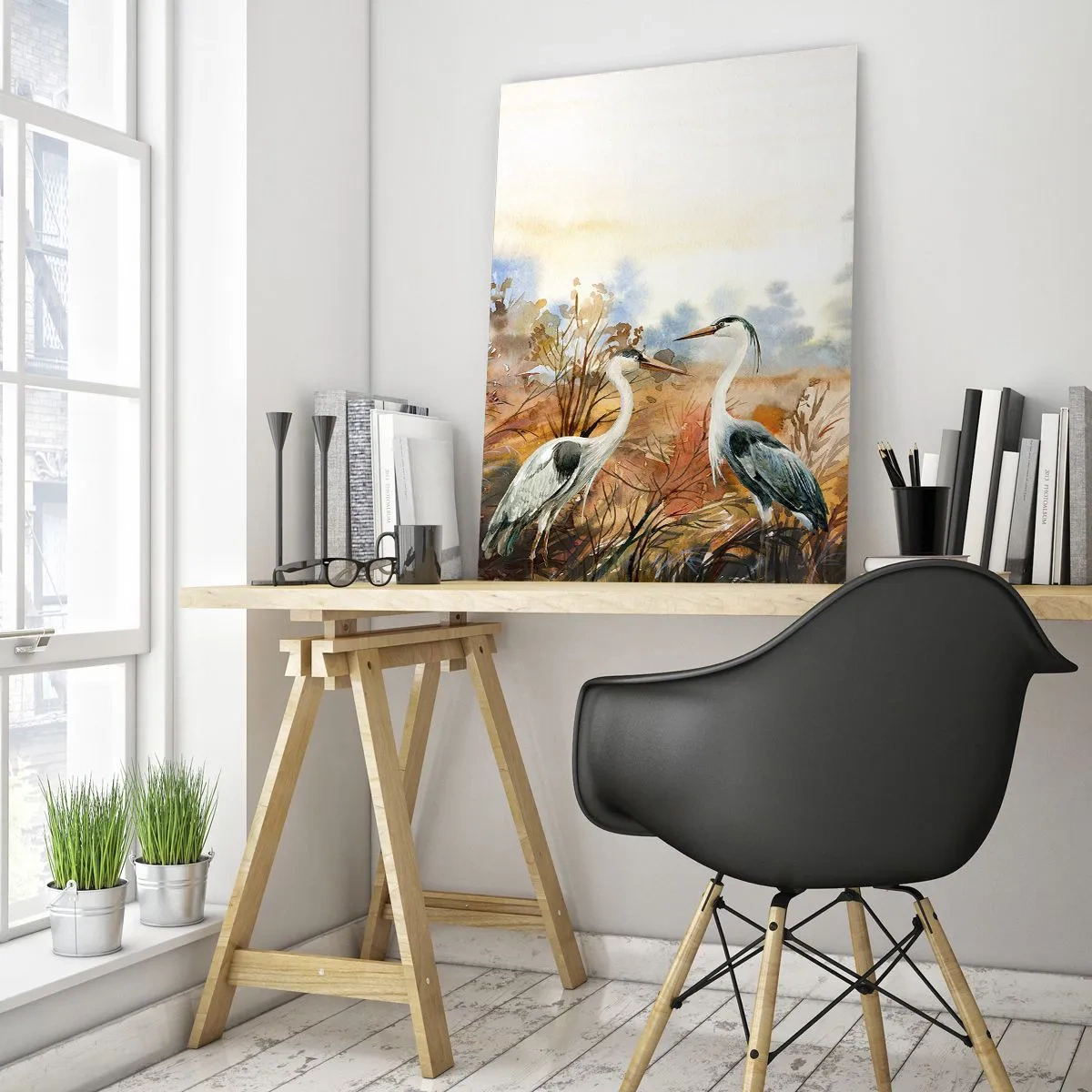 Billede på glas - Hvor skal vi hen om efteråret? - 50x70 cm