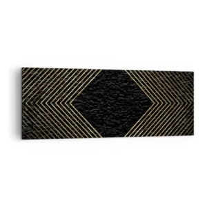 Lærredstryk - Billede på lærred - Geometri i glamour-stil - 140x50 cm