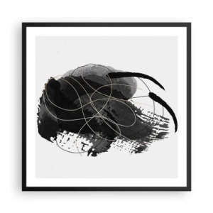 Plakat i sort ramme - Kom frem fra det sorte - 60x60 cm