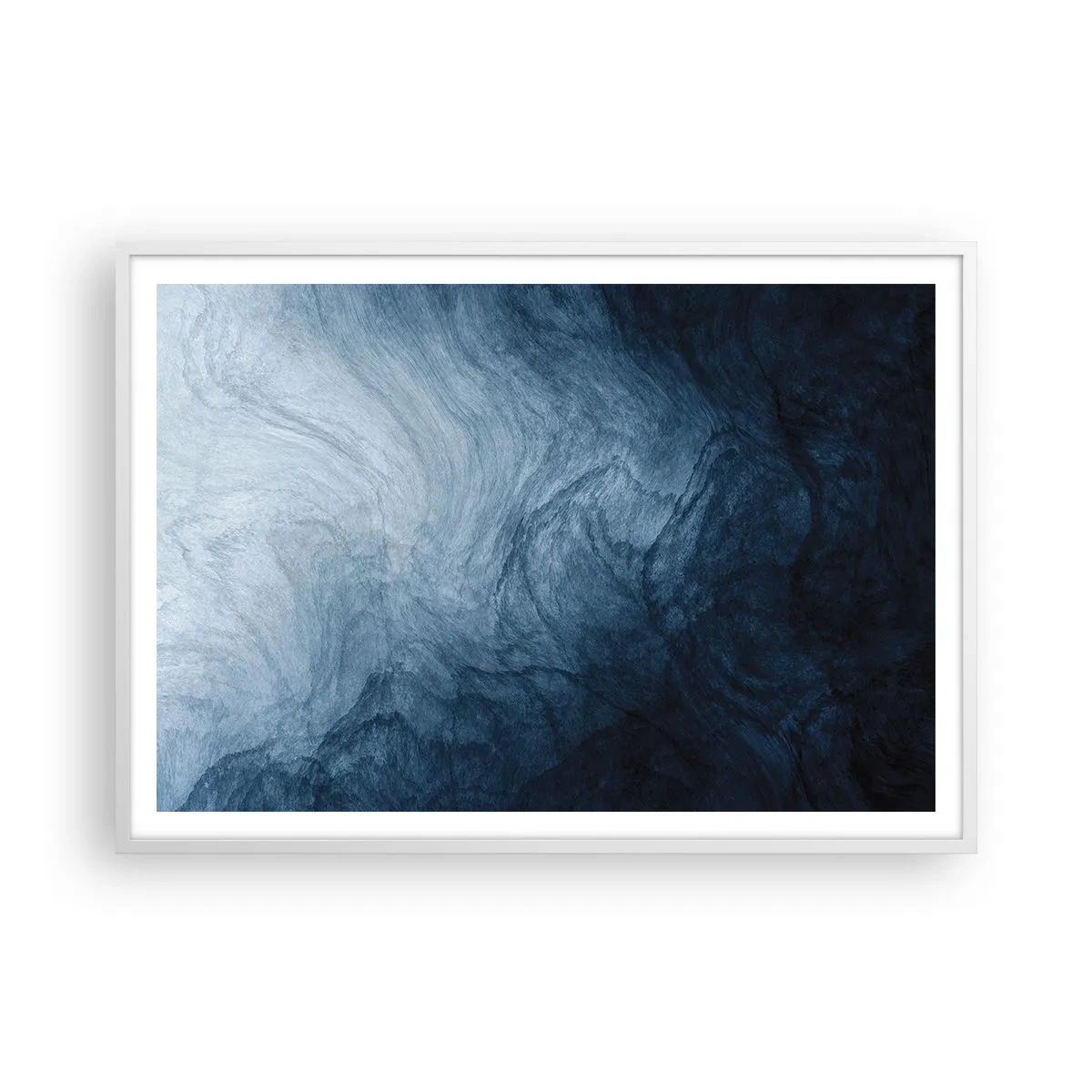 Plakat i hvid ramme - Ind i dybet - 100x70 cm