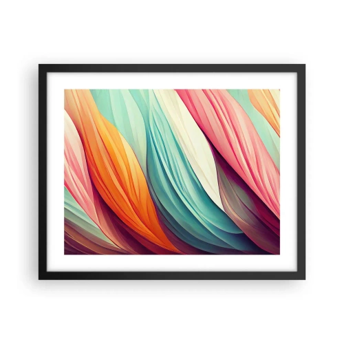 Plakat i sort ramme - Regnbuevævning - 50x40 cm