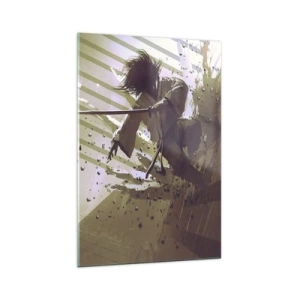 Billede på glas - Og du kan være en samurai - 70x100 cm
