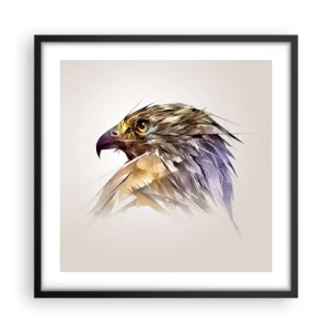 Plakat i sort ramme - Portræt af en kriger - 50x50 cm