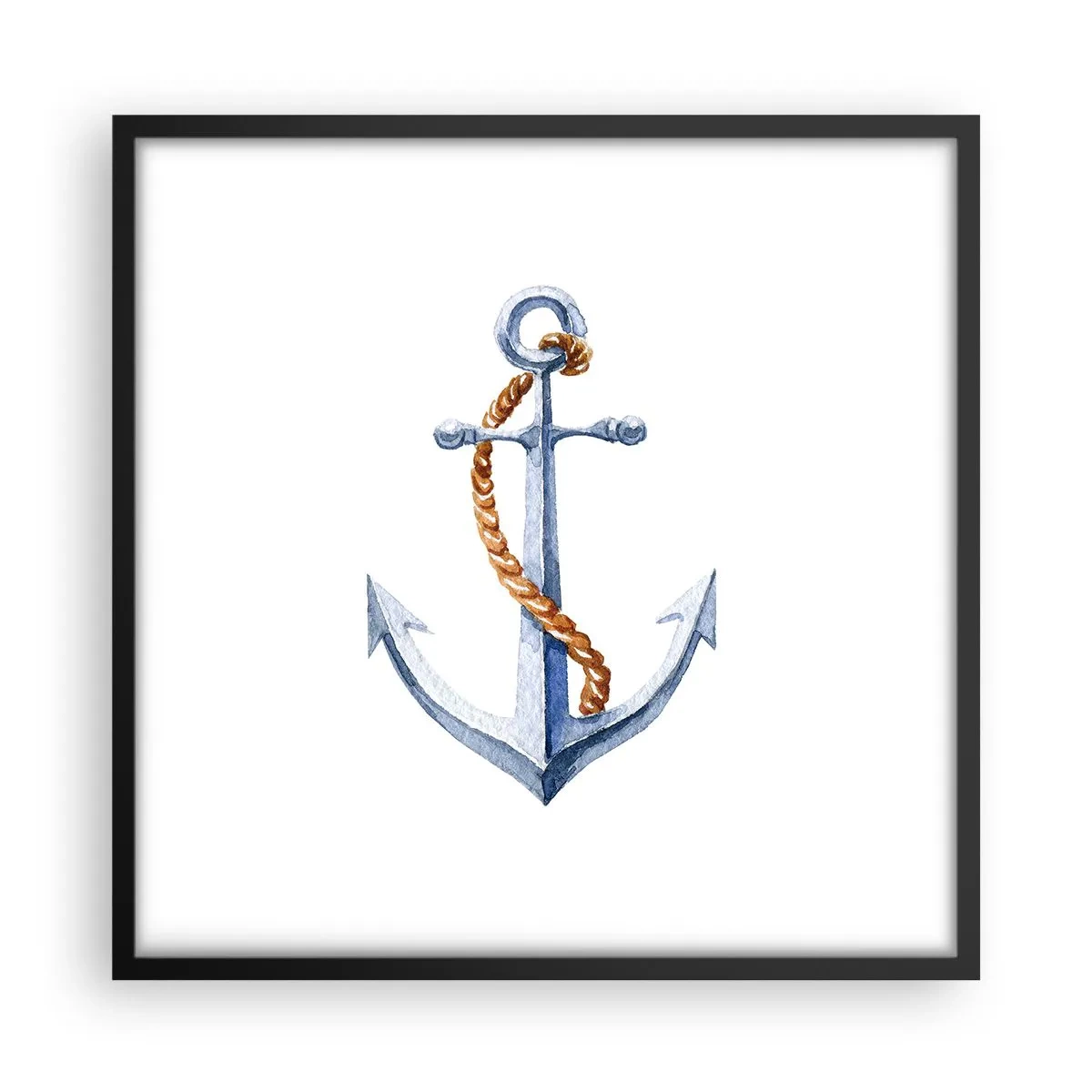 Plakat i sort ramme - Ahoj eventyr! - 50x50 cm