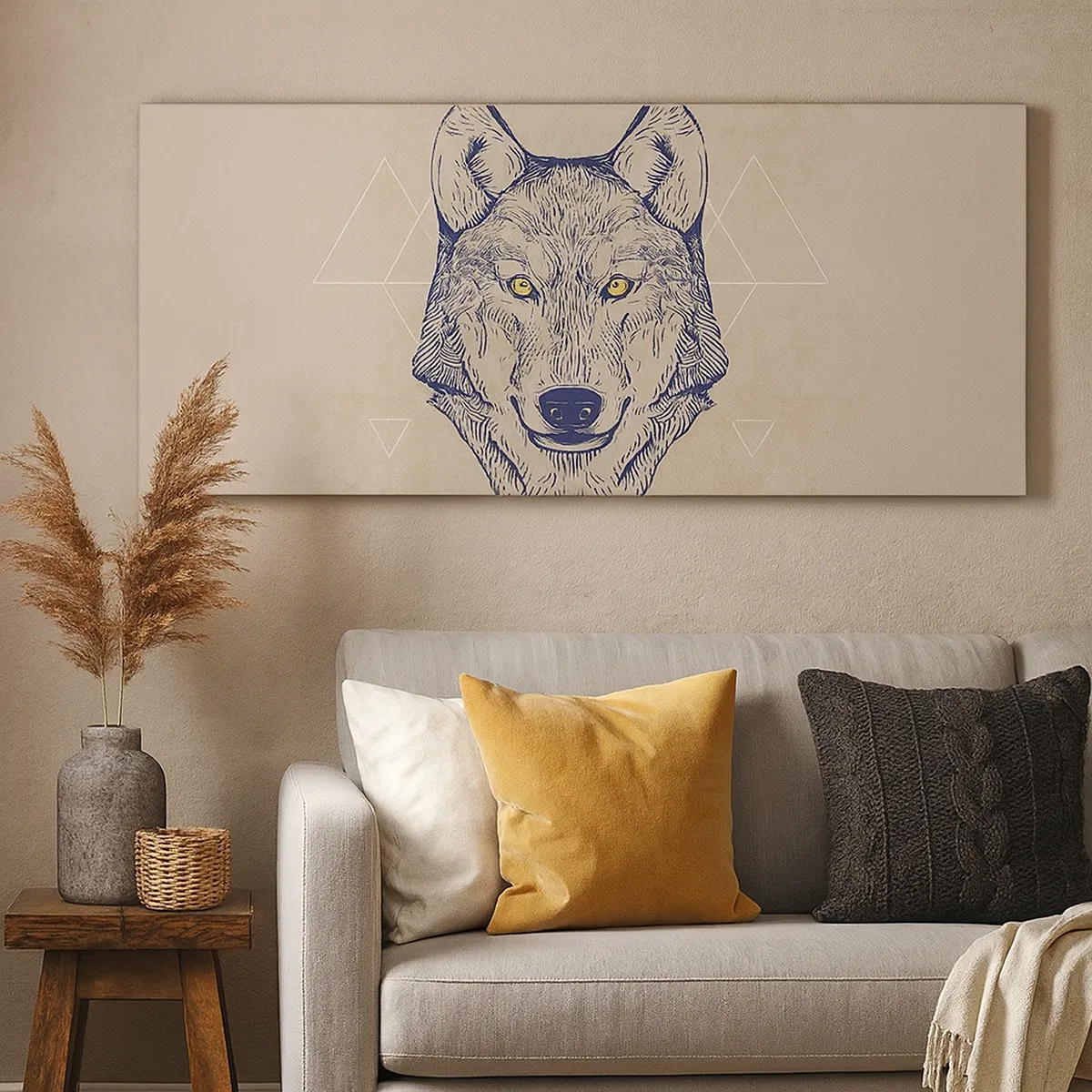 Lærredstryk - Billede på lærred - En alfa med et gennemtrængende blik - 30x30 cm