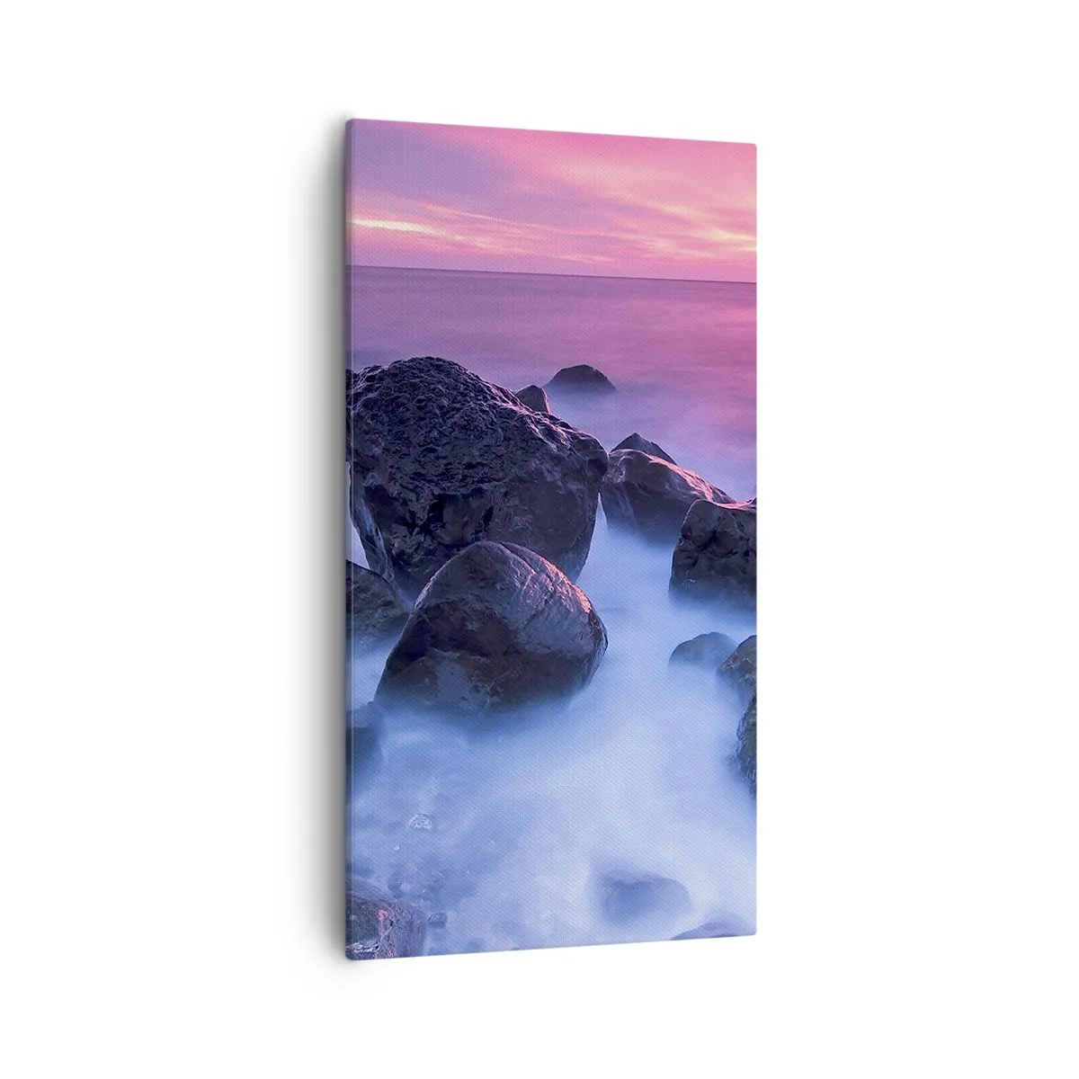 Lærredstryk - Billede på lærred - Fødsel i glimmer og tåge - 55x100 cm