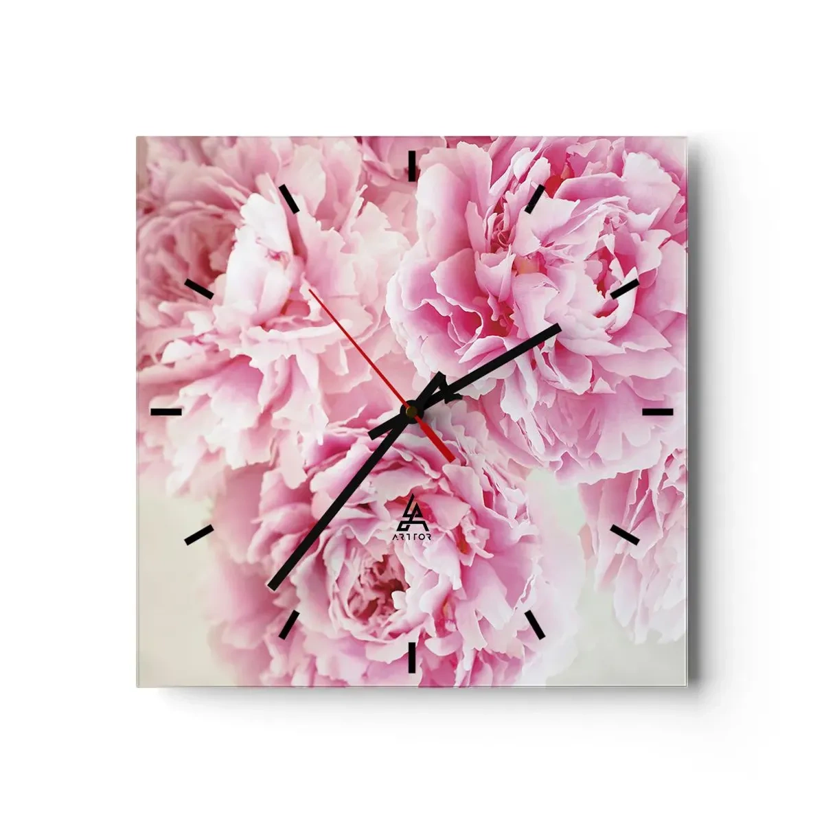 Vægur, Uret - I lyserød glamour - 30x30 cm
