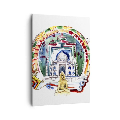 Lærredstryk - Billede på lærred - Hinduisk balance i verden - 50x70 cm