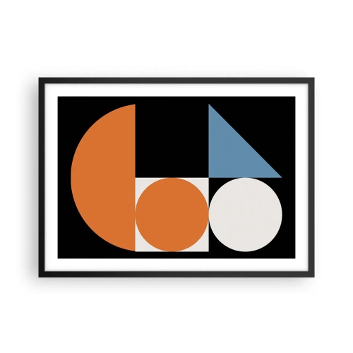 Plakat i sort ramme - System til figurer - 70x50 cm