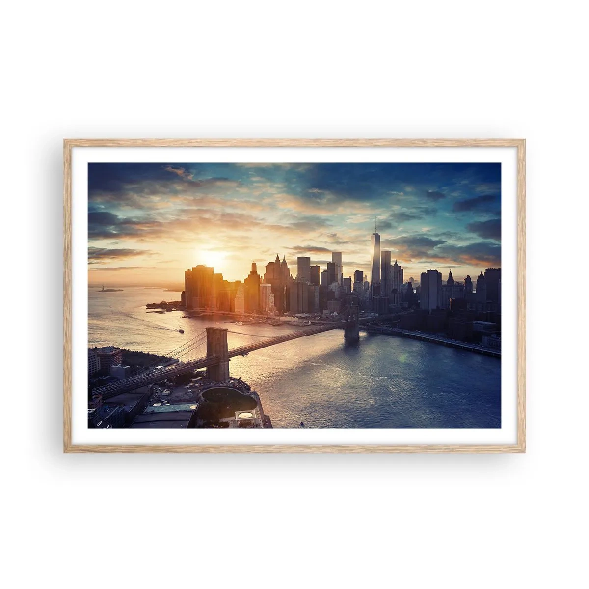 Plakat i ramme af lyst egetræ - Et monument til vestlig kultur - 91x61 cm