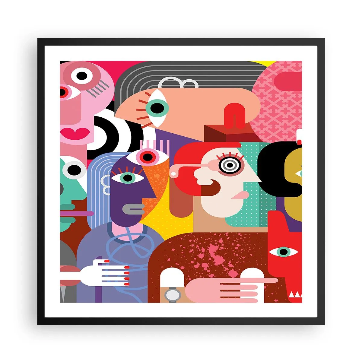 Plakat i sort ramme - Vi fra hr. Picasso - 60x60 cm