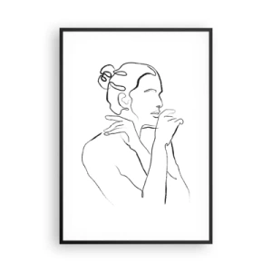 Plakat i sort ramme - Nøgen: et sensuelt mysterium - 70x100 cm