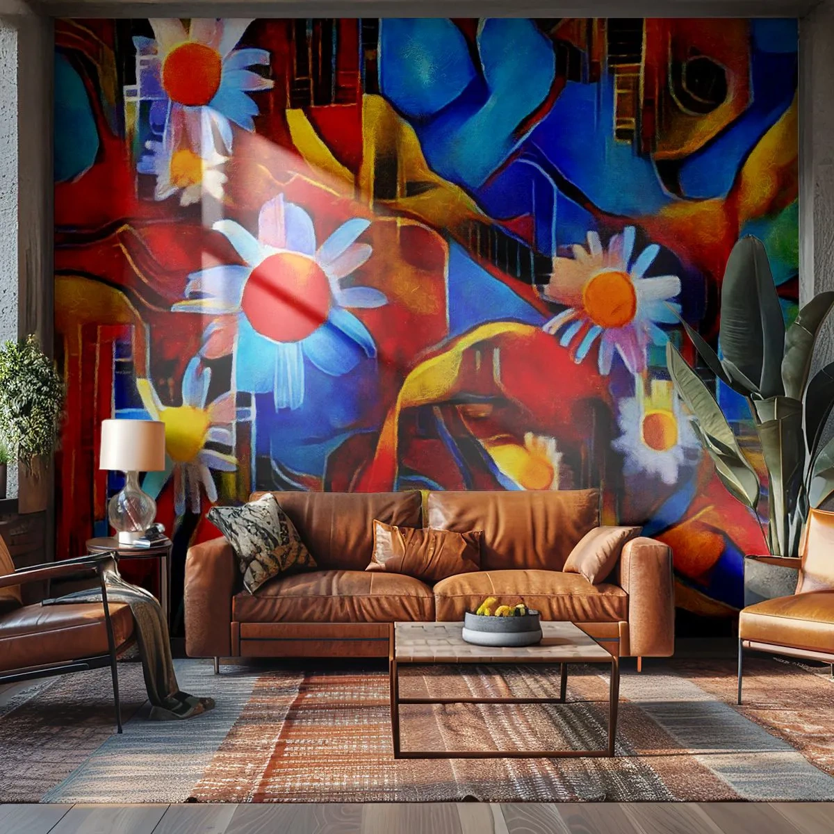 Fototapet Standard Eco - Livets farver - Abstraktion, Kubisme, Stykke - 400x280 cm