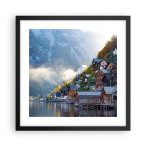 Plakat i sort ramme - Alpine climes - 40x40 cm