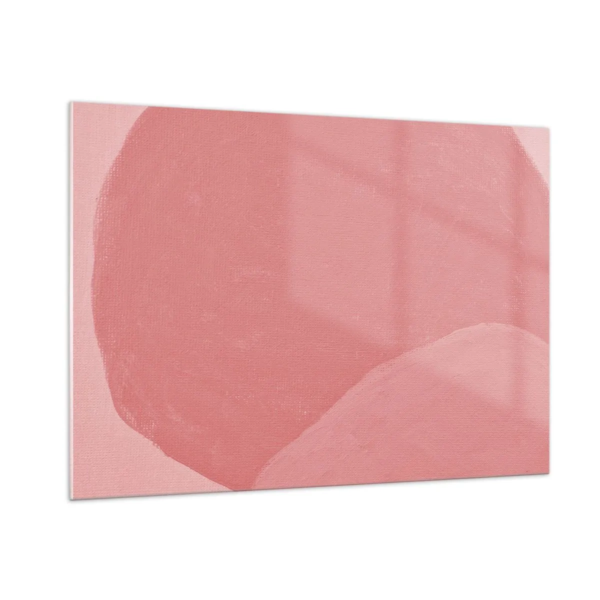 Billede på glas - Organisk komposition i pink - 100x70 cm