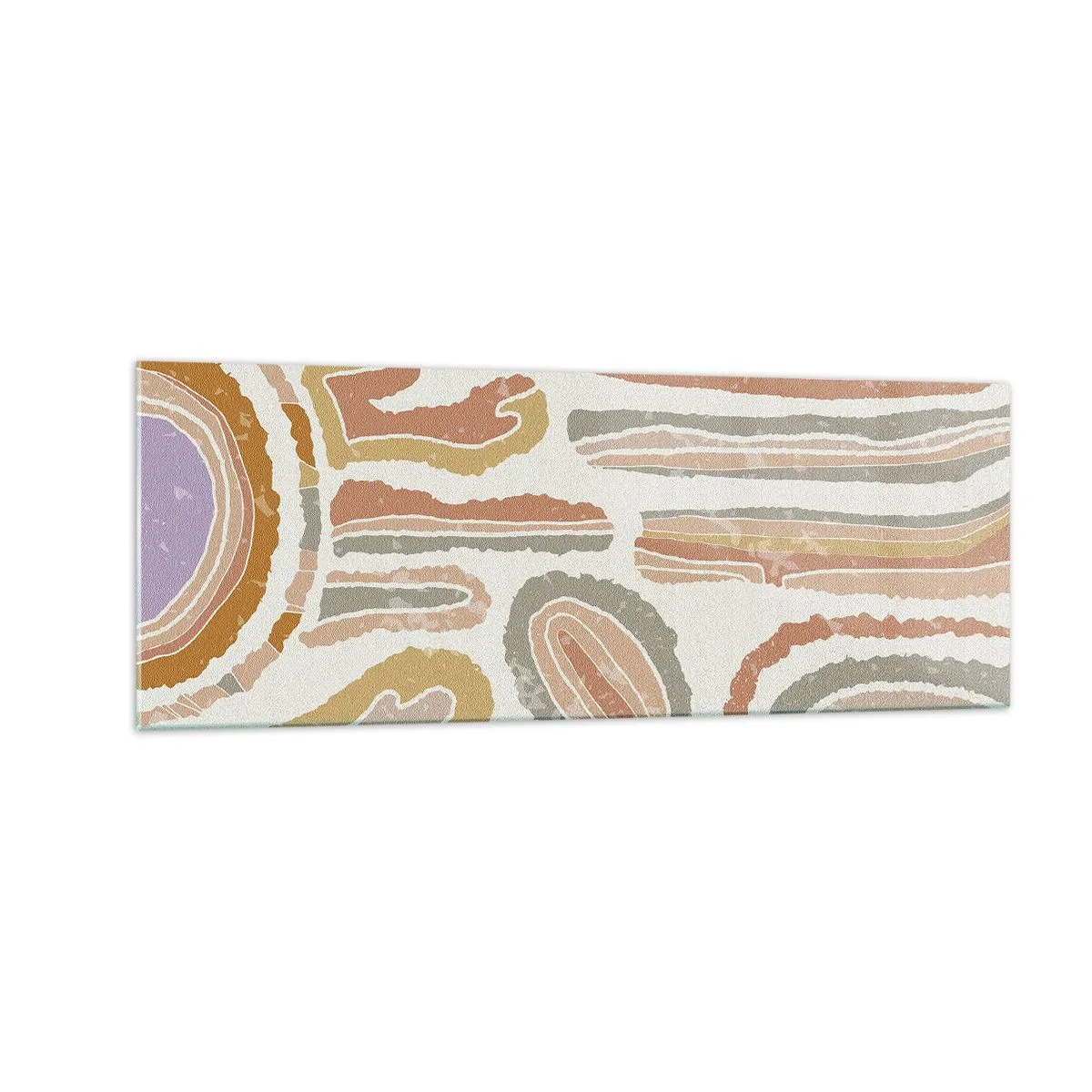 Billede på glas - Farverige tværsnit - 140x50 cm