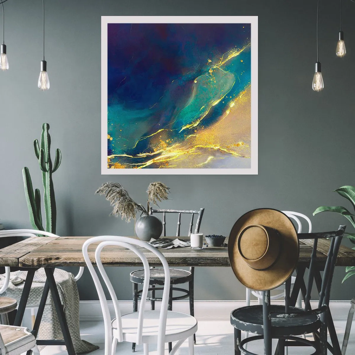 Plakat - Gylden marsk - 40x40 cm