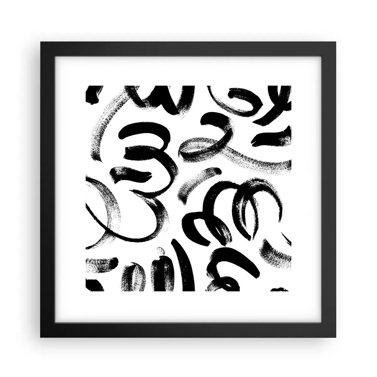 Plakat i sort ramme - I sort og hvidt - 30x30 cm
