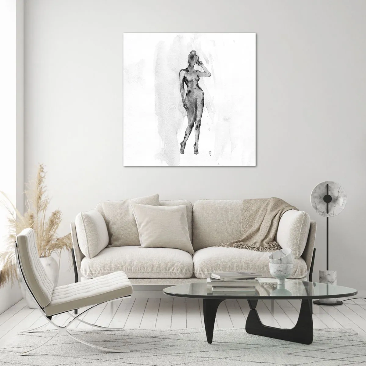 Billede på glas - En undersøgelse af idealet om kvindelighed - 40x40 cm