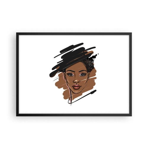 Plakat i sort ramme - Sød som chokolade - 70x50 cm