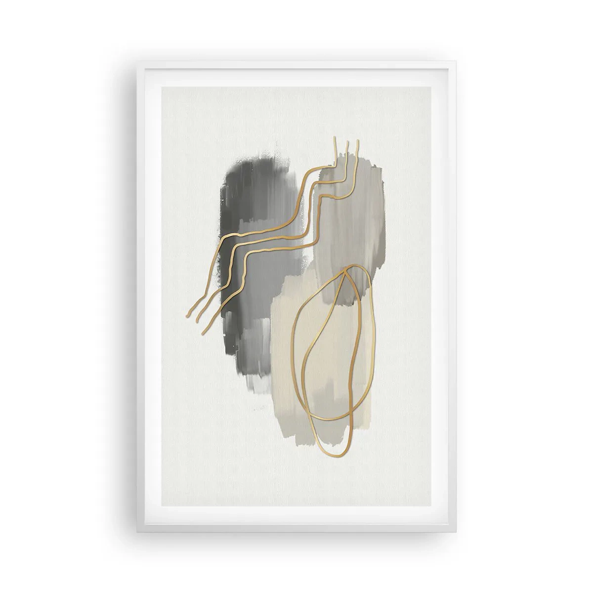 Plakat i hvid ramme - Vedholdenhed og bevægelse - 61x91 cm