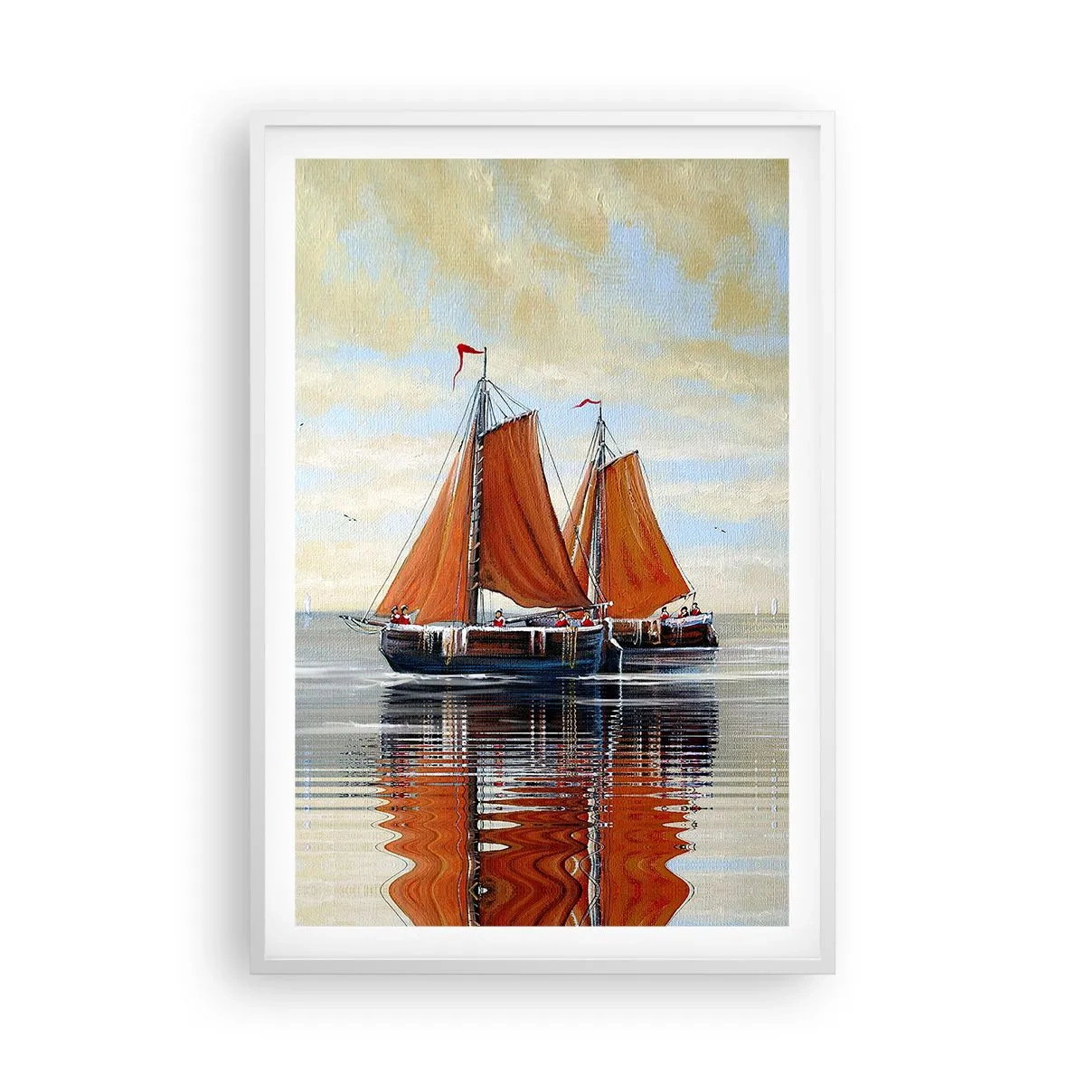 Plakat i hvid ramme - Hey, sejl, sømand.... - 61x91 cm