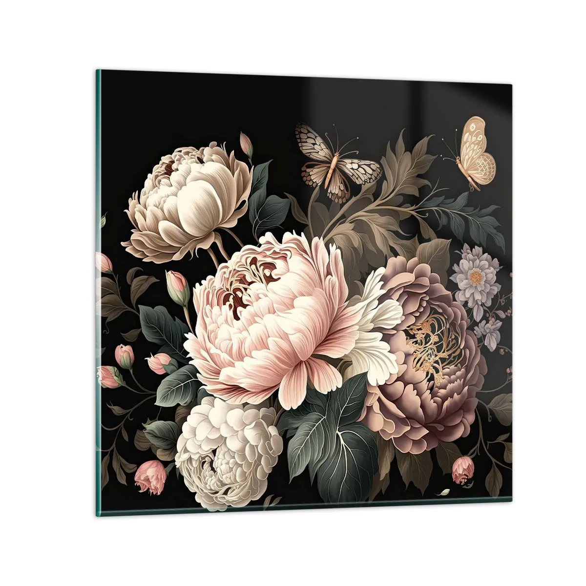 Billede på glas - I barok stil - 50x50 cm