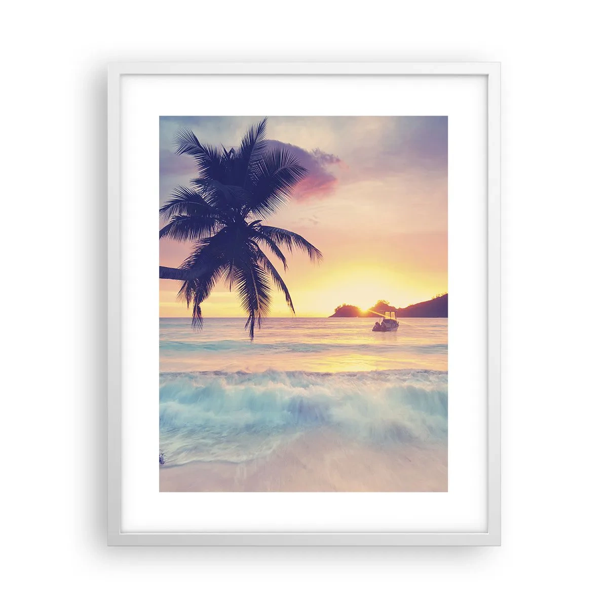 Plakat i hvid ramme - En aften i bugten - 40x50 cm