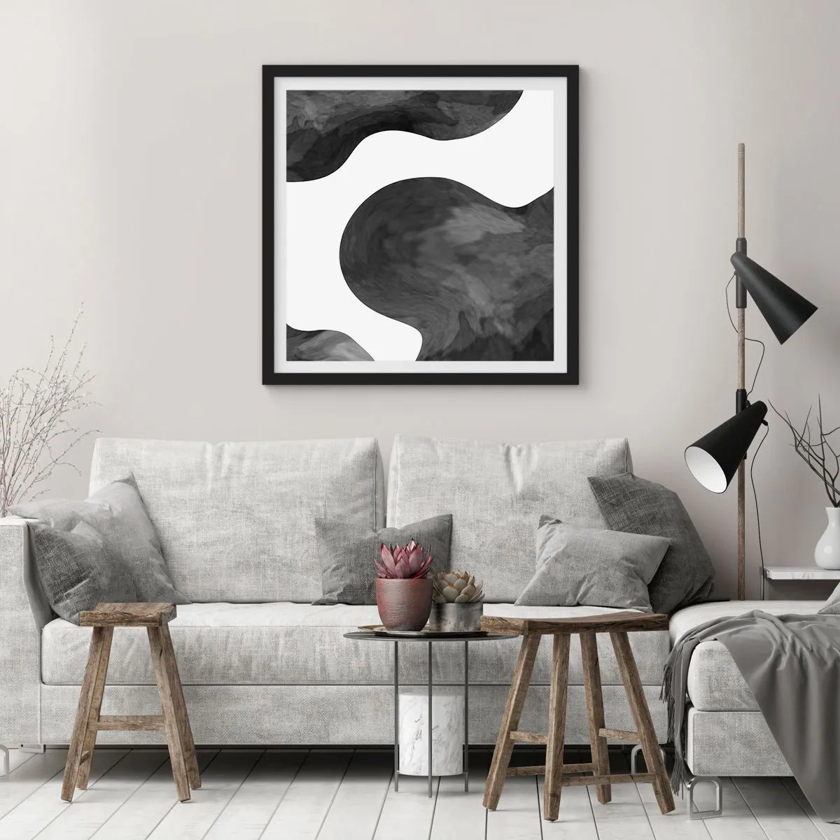 Plakat i sort ramme - Mælkevejen - 50x50 cm