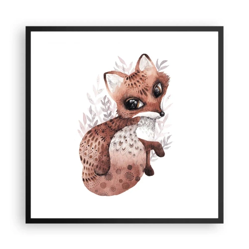 Plakat i sort ramme - Kun kærlighed - 60x60 cm