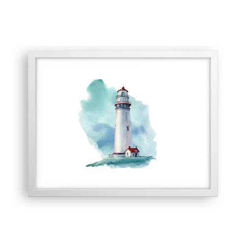 Plakat i hvid ramme - Det blås blide søster - 40x30 cm