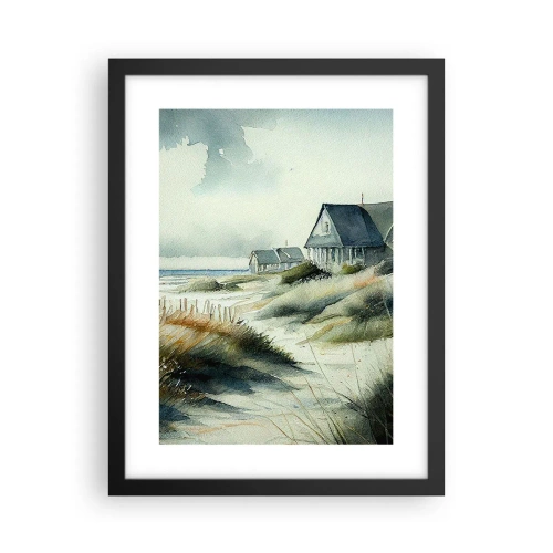 Plakat i sort ramme - Væk fra trængsel og travlhed - 30x40 cm