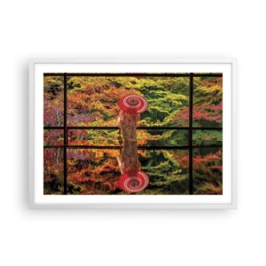 Plakat i hvid ramme - I naturens tempel - 70x50 cm