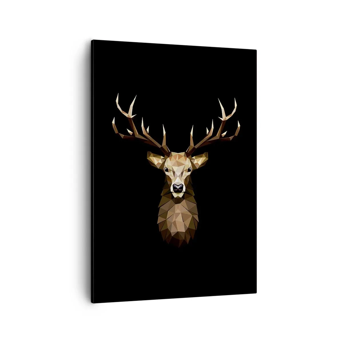 Lærredstryk - Billede på lærred - Kubistisk hjort - 50x70 cm
