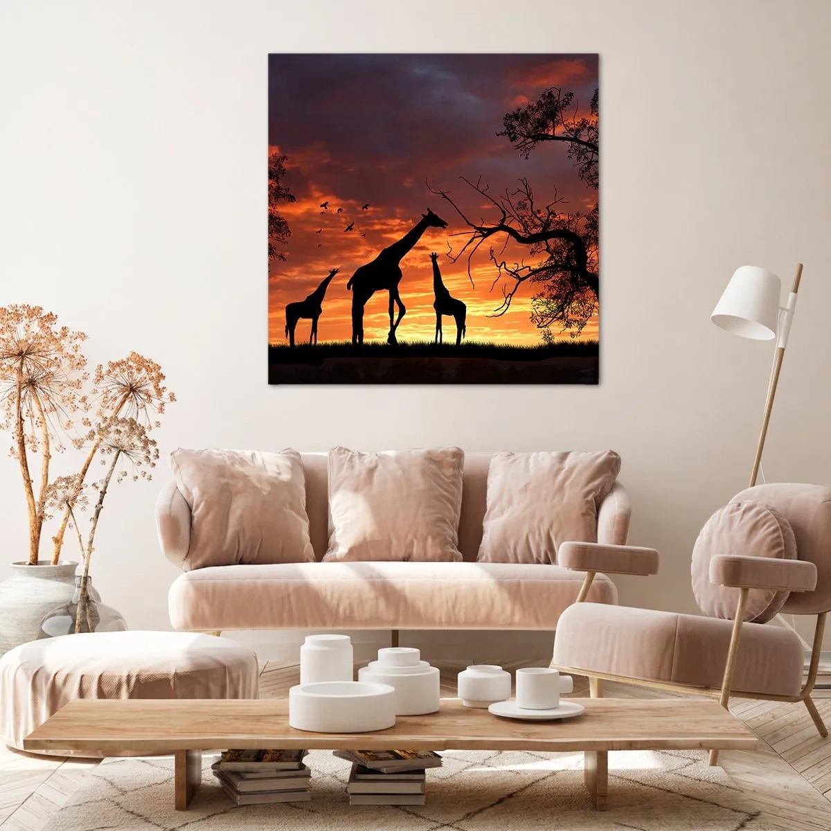 Lærredstryk - Billede på lærred - En lille middag med dem, du holder af - 50x50 cm