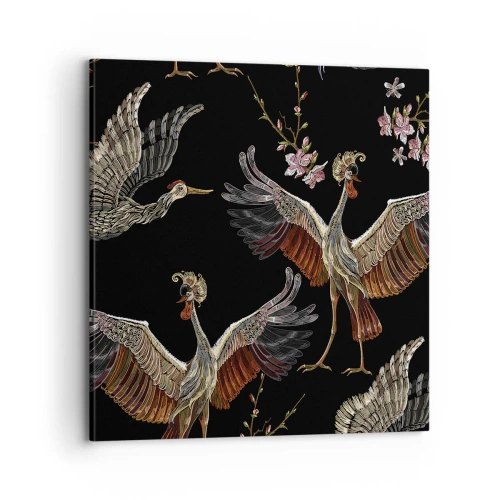 Lærredstryk - Billede på lærred - Eventyrlig fugl - 70x70 cm