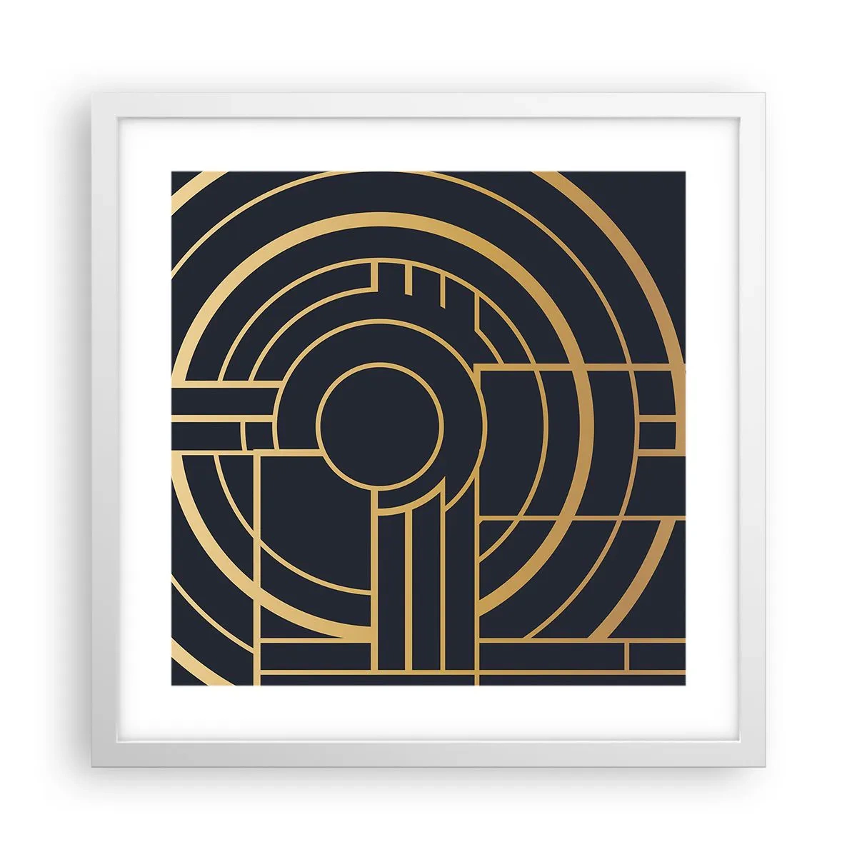 Plakat i hvid ramme - At vende tingene på hovedet - 40x40 cm