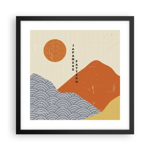 Plakat i sort ramme - I den japanske ånd - 40x40 cm