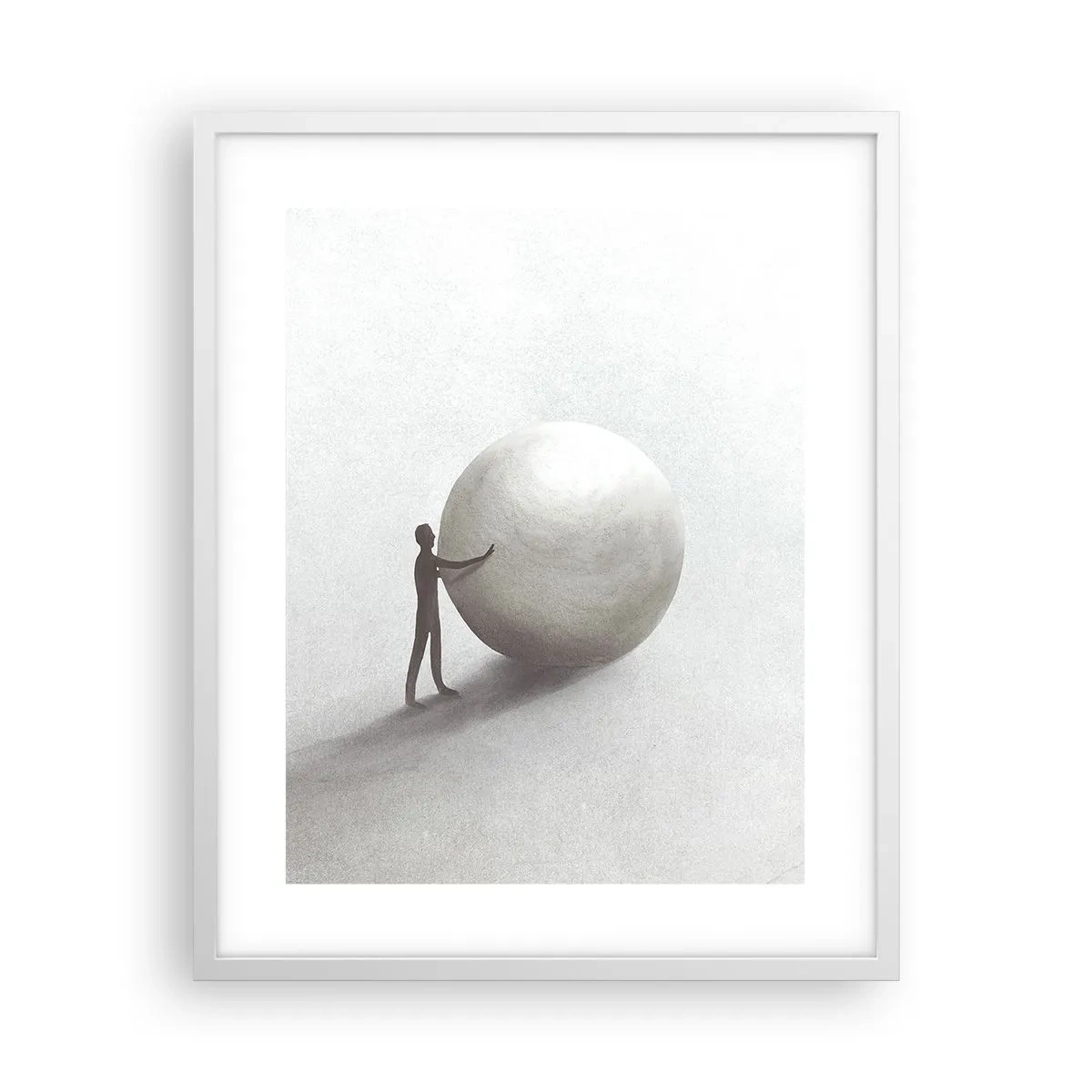 Plakat i hvid ramme - Livets spil - 40x50 cm