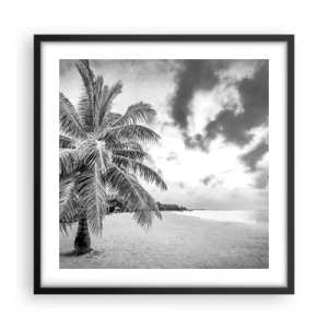 Plakat i sort ramme - Når du længes efter ensomhed.... - 50x50 cm