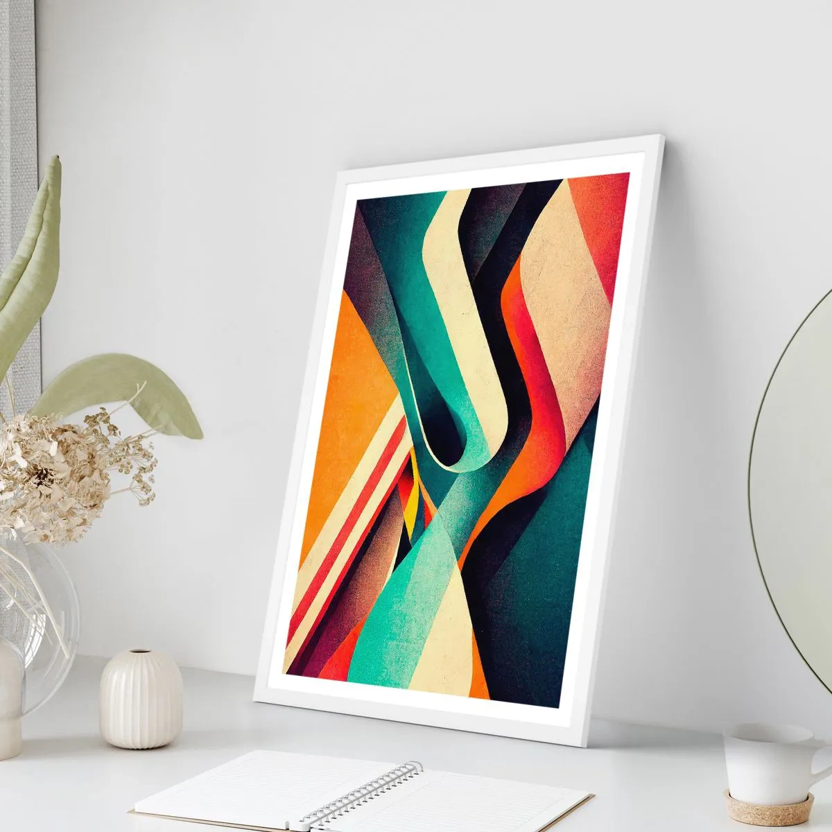 Plakat i hvid ramme - Intens komposition - 61x91 cm