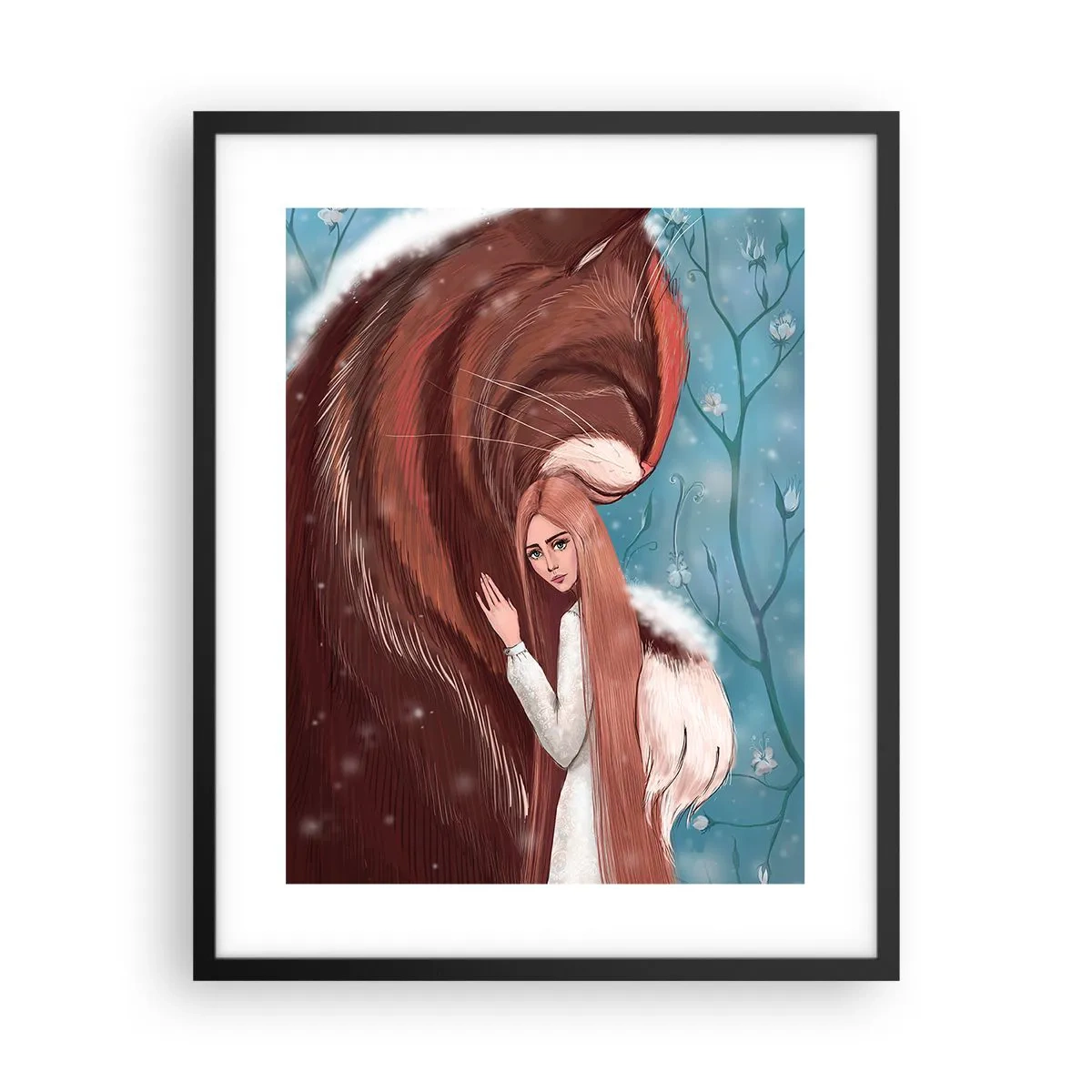 Plakat i sort ramme - Velkommen til et eventyr - 40x50 cm