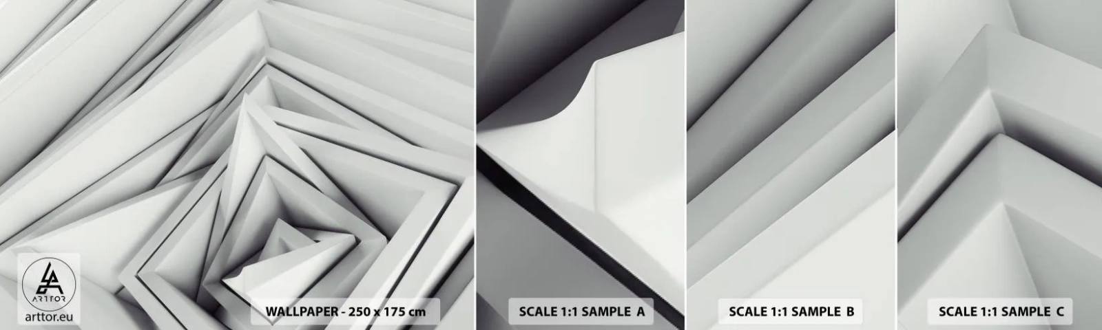 Fototapet Prøve Standard Eco - Skarpe vinkler knopper - Teknologi, 3D, Moderne - 100x30 cm