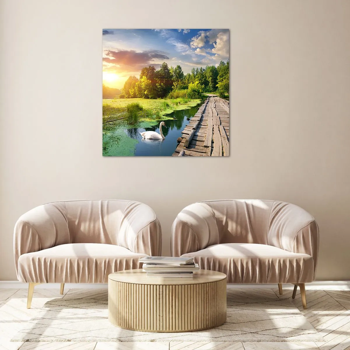 Billede på glas - Sommer, sommer overalt - 70x70 cm